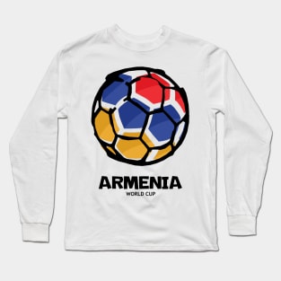 Armenia Football Country Flag Long Sleeve T-Shirt